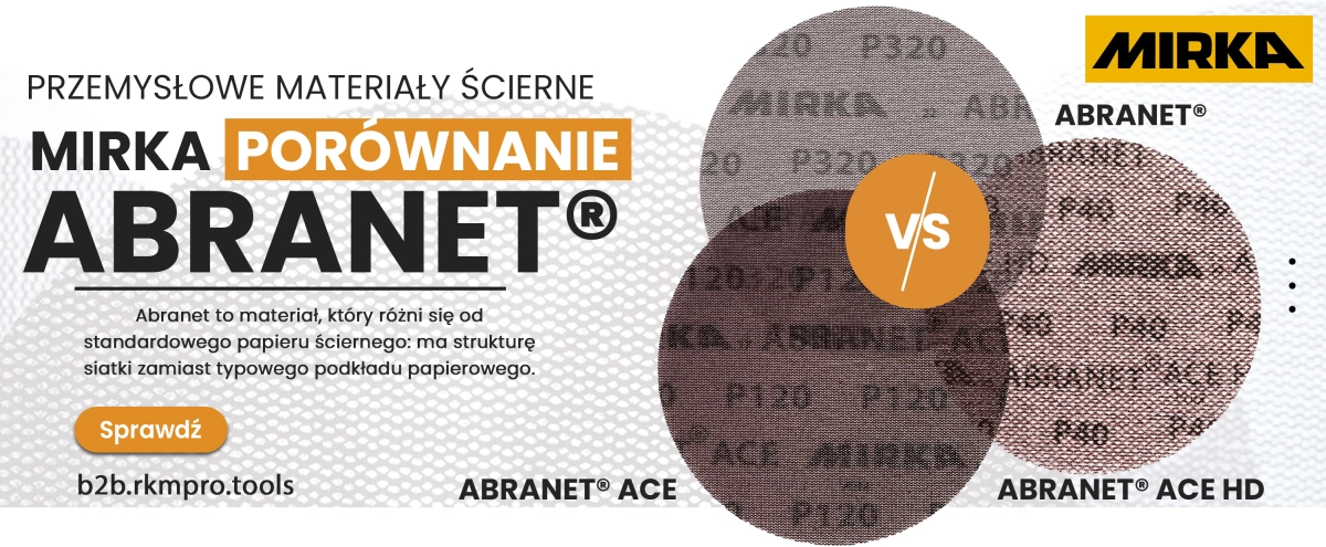 Mirka Abranet vs Abranet Ace vs Abranet Ace HD - porównanie materiałów ściernych