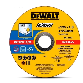 100 tarcz 125x1mm do metalu INOX DeWALT DT20540