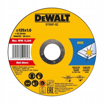 Tarcza tnąca DeWalt 125 x 1 x 22,2 mm DeWalt (DT3507-QZ) - 1 szt.
