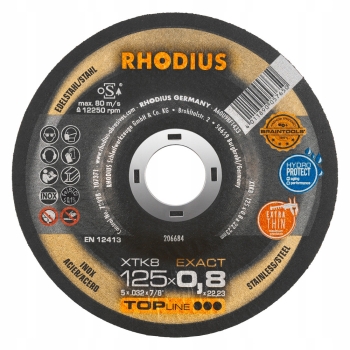 Tarcza do cięcia metalu 125x0,8x22,2 mm Rhodius (206684)
