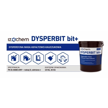 Masa bitumiczna Izochem 10 l DYSPERBIT bit+ (10 kg) do izolacji fundamentów
