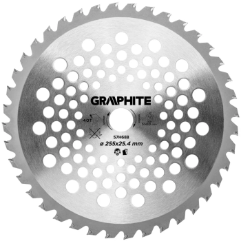 Tarcza widiowa do kosy spalinowej 255 x 25.4 mm, 40 Z, do zarośli GRAPHITE (57H688)