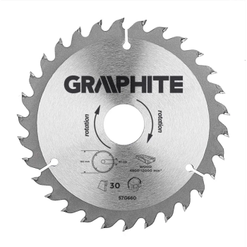 Tarcza do pilarki, widiowa, 160 x 30 mm, 30 zębów GRAPHITE (57H660)
