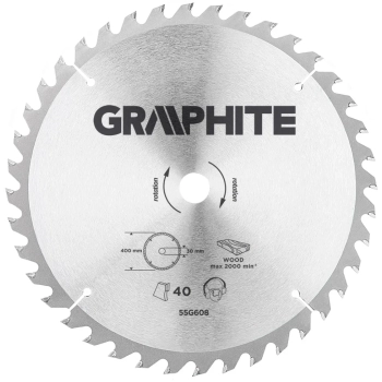 Tarcza do pilarki, widiowa, 400 x 30 mm, 40 zębów GRAPHITE (55H608)