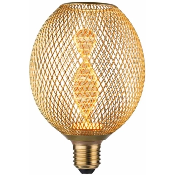 Źródło światła LED METALLIC GLOW GLOB mosiądz Helix E27 3,5W 130lm 1800K 230V