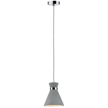 Lampa wisząca VERVE E27 max.20W IP44 230V szary / chrom / beton / metal