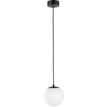 Lampa wisząca łazienkowa GOVE LED 9W 900lm 3000K IP44 230V czarny matowy / metal /  szkło