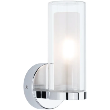 Lampa ścienna LUENA E14 max. 20W IP44 230V szkło chrom / metal