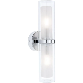 Lampa ścienna LUENA E14 max. 2x20W IP44 230V szkło chrom / metal