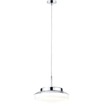 Lampa wisząca  LUENA LED 11.5W 600lm okrągła 250mm 3000K IP44 230V szkło chrom / metal