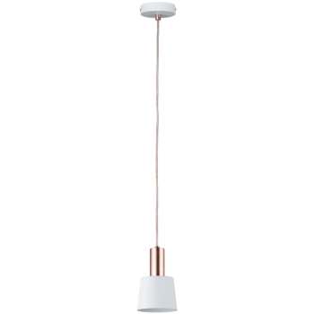 Neordic Haldar Lampa wisząca max. 1x20W E14 230V Biały/Miedziany-Mat Metal