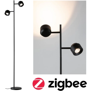 Lampa podłogowa PURIC PANE LED SH Zigbee 2700K 2x300lm 2x3W 230V czarna