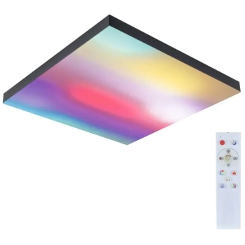 Plafoniera VELORA LED RGBW DIM Rainbow 19W 16900lm + pilot 450x450mm 3000-6500K 230V czarny / metal