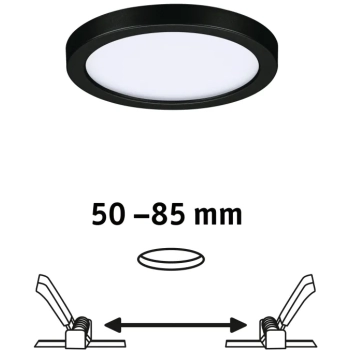 Plafoniera VariFit AREO LED 6.5W 500lm 3000K okragła 118mm IP44 230V czarny matowy / tworzywo sztuczne