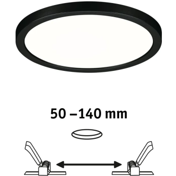 Plafoniera VariFit AREO LED 13W 1300lm 4000K okragła 175mm IP44 230V czarny matowy / tworzywo sztuczne