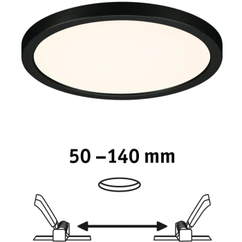 Plafoniera VariFit AREO LED DIM 13W 1300lm 3000K okragła 175mm IP44 230V czarny matowy / tworzywo sztuczne