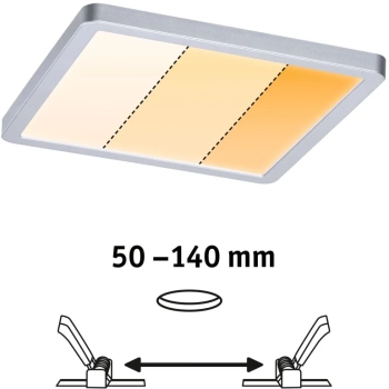 Plafoniera VariFit AREO LED DIM 13W 1200lm 2000-4000K 175x175mm IP44 230V chrom matowy / tworzywo sztuczne