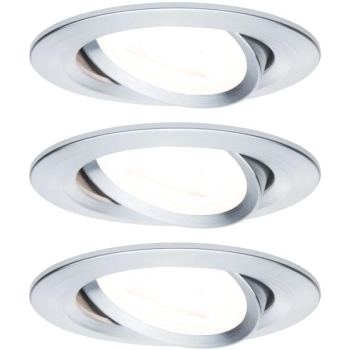 Oprawa do wbudowania NOVA LED wychylna zestaw 3xGU10 6,5W 460lm 2700K 84mm 230V aluminium