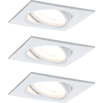 Oprawa do wbudowania NOVA LED wychylna zestaw 3xGU10 6.5W 460lm 84x84mm 2700K 230V biały mat