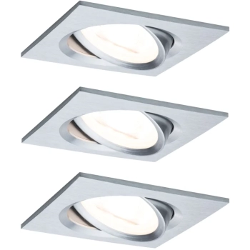 Oprawa do wbudowania NOVA LED wychylna zestaw 3xGU10 6.5W 460lm 84x84mm 2700K 230V aluminium