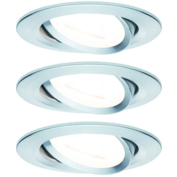 Oprawa do wbudowania NOVA LED DIM wychylna 3xGU10 6.5W 460lm 84mm 2700K IP23 230V aluminium