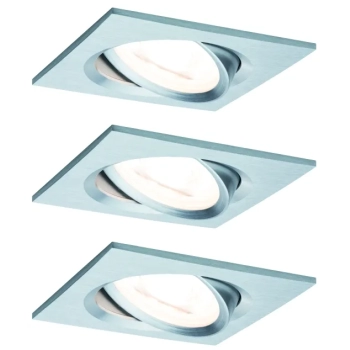 Oprawa do wbudowania NOVA LED DIM wychylna zestaw 3xGU10 6.5W 460lm 84x84mm 2700K IP23 230V chrom