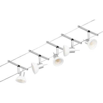 System linkowy zestaw Sheela max5x10W GU5,3 Chrom mat/Chrom 12V DC 60VA twszt/metal