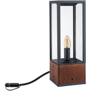 Oprawa ogrodowa Plug & Shine VENEA 40cm E14 2W 1900K IP44 24V drewno