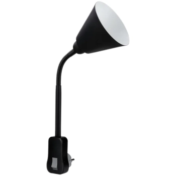 Lampa wtyczkowa JANUS elastyczne ramię  E14 max. 20W 230V czarny