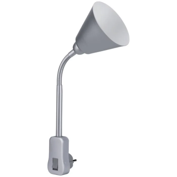 Lampa wtyczkowa JANUS elastyczne ramię  E14 max. 20W 230V szary