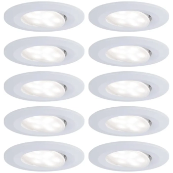 Zestaw opraw do wbudowania CALLA LED 10X6W 530lm okrągła wychylna 4000K IP65 230V biały matowy