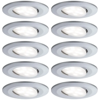 Zestaw opraw do wbudowania CALLA LED DIM 10X5.2W 460lm okrągła wychylna 4000K IP65 230V chrom matowy