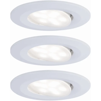 Zestaw opraw do wbudowania CALLA LED 3x6W 530lm okrągła wychylna 4000K IP65 230V biały matowy