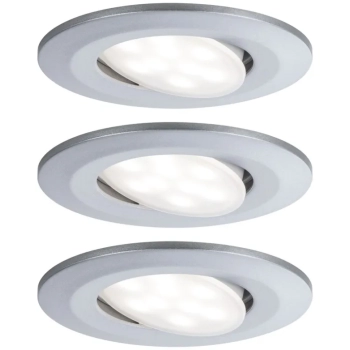 Zestaw opraw do wbudowania CALLA LED 3x6W 530lm okrągła wychylna 4000K IP65 230V chrom matowy