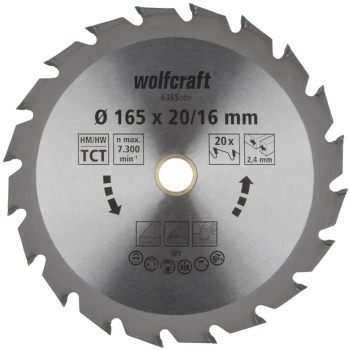 Tarcza HM do pilarek ręcznych Wolfcraft O 165 (seria zielona)