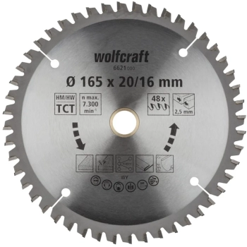 Tarcza HM do pilarek ręcznych Wolfcraft Fi 165