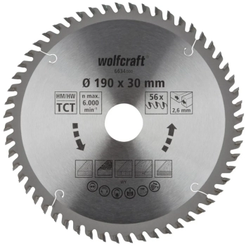 Tarcza HM do pilarek ręcznych Wolfcraft Fi 190x30 ( seria pomarańczowa)