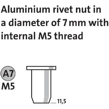 Nitonakrętki aluminiowe AM5/11,5 NOVUS [10 szt.]