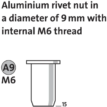 Nitonakrętki aluminiowe AM6/15 NOVUS [10 szt.]