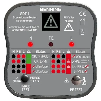 Urządzenie do kontroli gniazd  SDT1 Benning