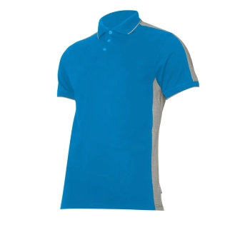 Koszulka polo 190g/m² niebiesko-szara 2XL LAHTI PRO L4031905