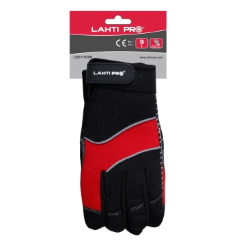 Rękawice warsztatowe antypoślizgowe black-red L2811 8 LAHTI PRO L281108K