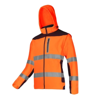 Softshell ostrzegawczy odpinane rękawy pomarańczowy L LAHTI PRO L4092203