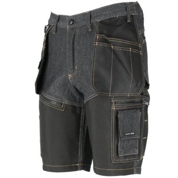 Spodenki krótkie jeansowe czarne ze wzmocnieniami 2XL LAHTI PRO L4071705