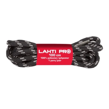 Sznurowadła okrągłe czarno-szare L904020p 10 par 100cm LAHTI PRO L9040200