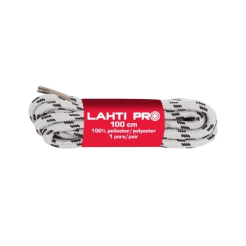 Sznurowadła okrągłe szaro-czarne L904040p 10 par 100cm LAHTI PRO L9040400