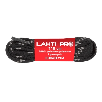 Sznurowadła płaskie czarno-czerwone L904071p 10par 110cm LAHTI PRO L9040710