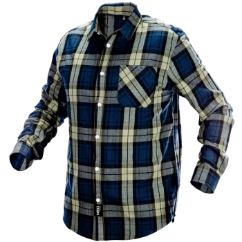 Koszula flanelowa granatowo-oliwkowo-czarna, rozmiar XXL Neo (81-541-XXL)