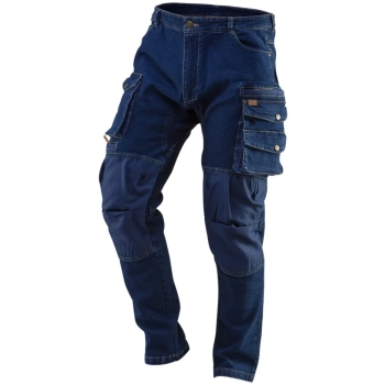 Spodnie robocze DENIM, wzmocnienia na kolanach, rozmiar S Neo (81-228-S)