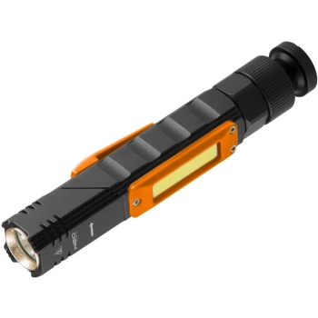 Latarka akumulatorowa USB  300 lm 2 w 1 CREE XPE + COB LED Neo (99-034)